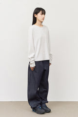 リブクロップ長袖Tシャツ