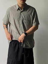 String Nylon Short Sleeve Shirt 4C
