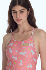 [Molly Blanket_salmon pink] ワンピース スイムウェア