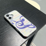 [MADE] [Glossy Glass Silver Bumper Case] ストライプメロディ