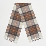 Cashmere Woven Scarf Tartan Check_Beige,Ivory