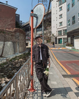 メリックヘリンボーンカーゴワイドパンツ
