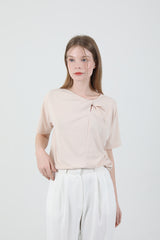 モダンスリットシャーリングTシャツ Beige