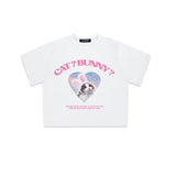 CAT&BUNNY CROP T-SHIRT [4COLOR]