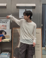 オーベン コットン ベーシック ロング スリーブ Tシャツ
