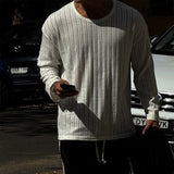 [HFORUS MADE]Forus Knitted pleats U - kneck long sleeves