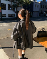 [ORIGINAL] Burning Rider Oversized Leather Jacket