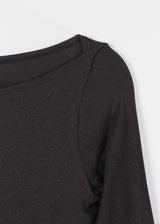 プレーン ボートネック スリーブ Tシャツ