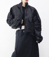 Oban shirring pocket string overfit windbreaker
