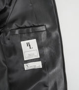 Raglan 2way zip-up leather Jacket