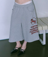 Unicorn Typo Bermuda Shorts Gray