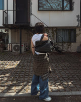 ポストポケットカットワイドデニムパンツ
