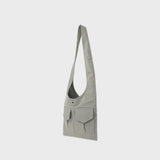 Fabric 2 Pocket Flat Cross Bag Set (Light Khaki)