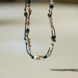 Positivity, double line bracelet_November Birthstone