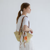 PRESSED FLOWER SCARF - Orange