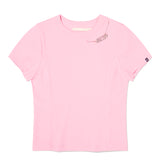 COLLECTION METAL POINT RIBBED T-SHIRT [PINK]