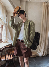ファニーストライプ長袖シャツ