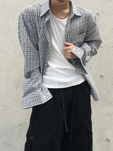 キーベシアーサッカーチェックシャツ 3C