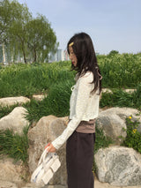 Crochet Frill Cardigan (2color)