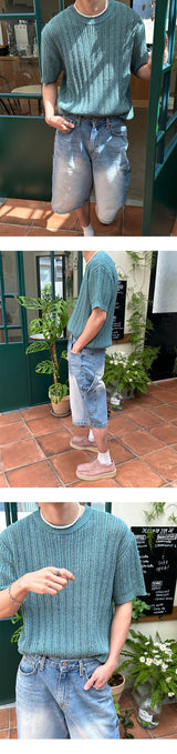[S/S] Boucle scasi round half knit (10color)