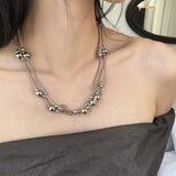 Newme Silver Ball Chain Necklace