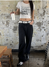 [Unisex] アンダーカッティングブーツカットパンツ