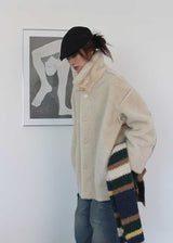 WOOL BLEND COLOR MUFFLER