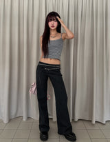 Witz Multi Strip クロップノースリーブ
