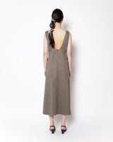 BACKLESS LONG ONE-PIECE (KHAKI)