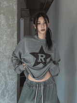 Rスターピグメントルーズフィット長袖Tシャツ