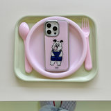 Bubble Gum epoxy bumper smartphone case(pink silver)