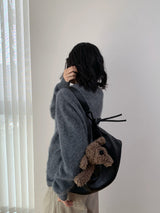 [High-Quality Line] カシミヤウール ソフトプルオーバー長袖ニットウェア