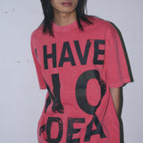 Untitled No Idea Pigment Wash Short Sleeve Hot Pink