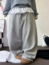 LACE PONT🎀WIDE LONG PANTS 💕🩶🖤3COLOR