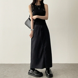  Sundy Charlang Cool Denim Long Skirt [Short & Basic Selection] Lyocell Fabric