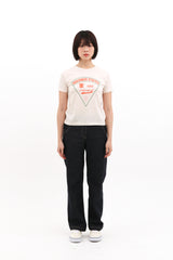 1/2 ROUX BASE SCHOOL EAT THE PIZZA TEE (IVORY)