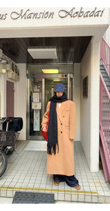 プレミアムモデルキャメルダブルロングコート
