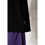 BUTTON FLOWER PK POLO SHIRT / BLACK