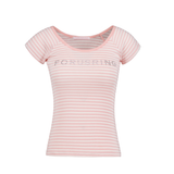 B.JEWEL LOGO TEE  [PINK STRIPE]