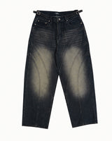  Line Up Snow Washed Baggy Jeans