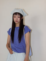 SHELL CAP SLEEVE T (BLUE)