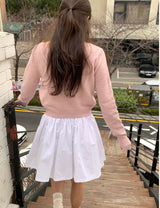 Creamy V-neck cardigan