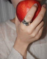 [925SILVER] STARLIGHT WAVE BOLD RING