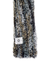O Logo Fluffy Muffler / Black Multy