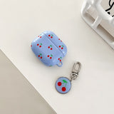 cherry epoxy keyring (conflower blue)