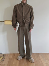ASCLO Drop Shoulder High Neck Blouson (2color)