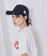 UNISEX フェネックワッペンピアスキャップ ブラック