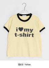 エシニドットパッチリンガー半袖Tシャツ