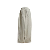 (2color) Frill Pocket Wide Cotton Buckle Pants