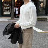 LMN Fine Knit Round Long-Sleeved T-Shirt (4 colors)